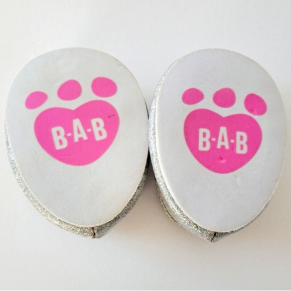 Build A Bear Shoe Bundle Black High Tops Silver Sparkle Mary Janes Flip Flops - Picture 6 of 8